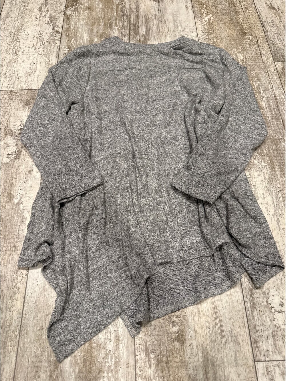 Nally & Millie Gray Sharkbite Tunic Top Asymmetrical